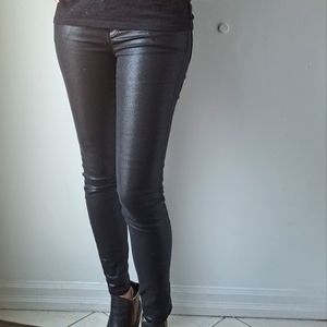 All saint coated shinny back pants